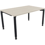 Neutralware Schreibtisch all in one 1.400 x 680-820 x 900 mm (B x H x T) Vierfuß Rundrohr akazie hell
