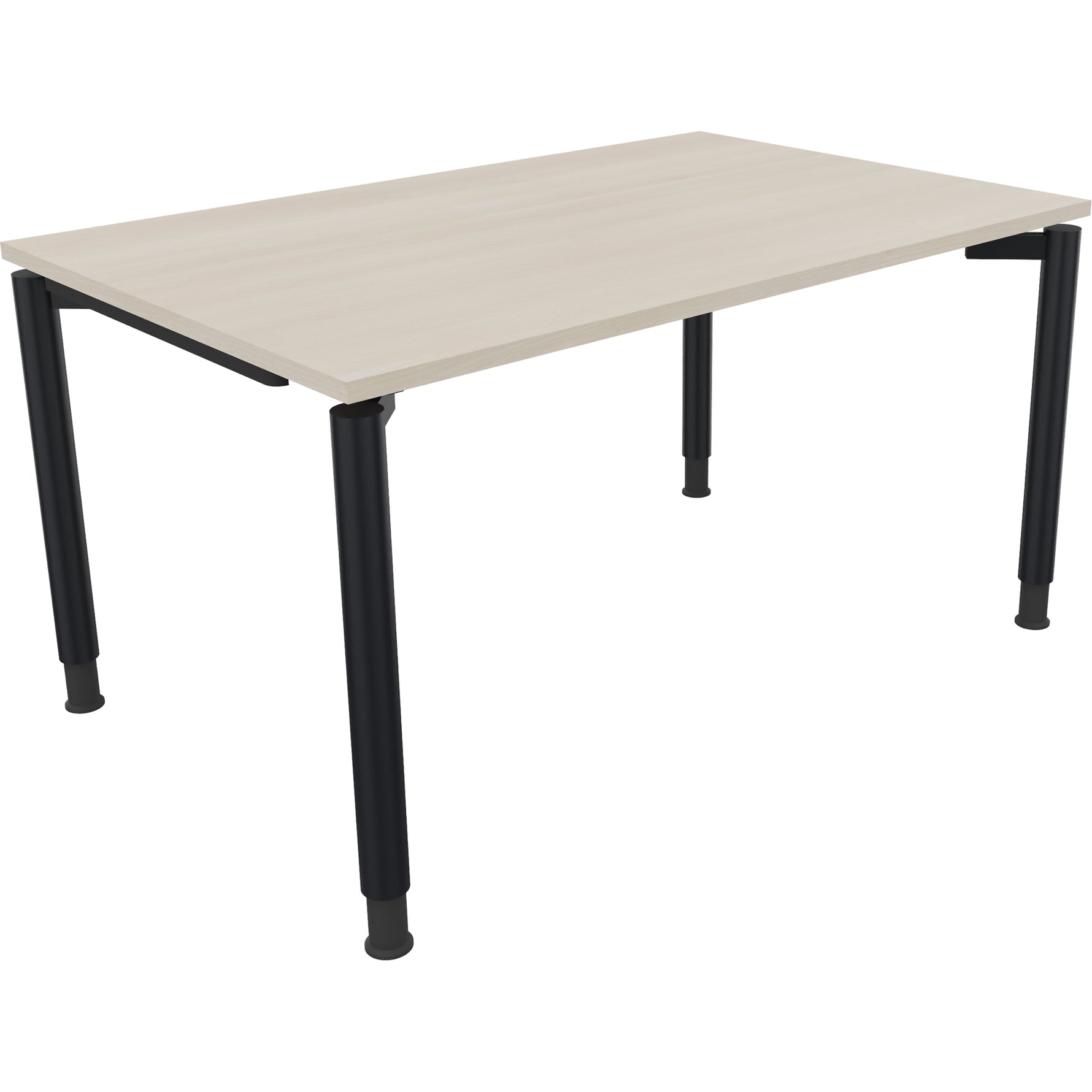 Neutralware Schreibtisch all in one 1.400 x 680-820 x 900 mm (B x H x T) Vierfuß Rundrohr akazie hell