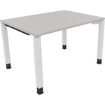 Neutralware Schreibtisch all in one 1.200 x 680-820 x 900 mm (B x H x T) Vierfuß Quadratrohr lichtgrau – Produktbild 3