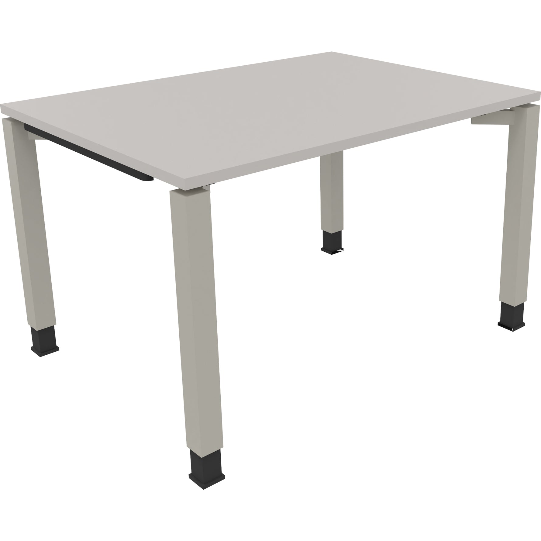 Neutralware Schreibtisch all in one 1.200 x 680-820 x 900 mm (B x H x T) Vierfuß Quadratrohr lichtgrau – Produktbild 2