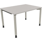 Neutralware Schreibtisch all in one 1.200 x 680-820 x 900 mm (B x H x T) Vierfuß Rundrohr lichtgrau – Produktbild 2