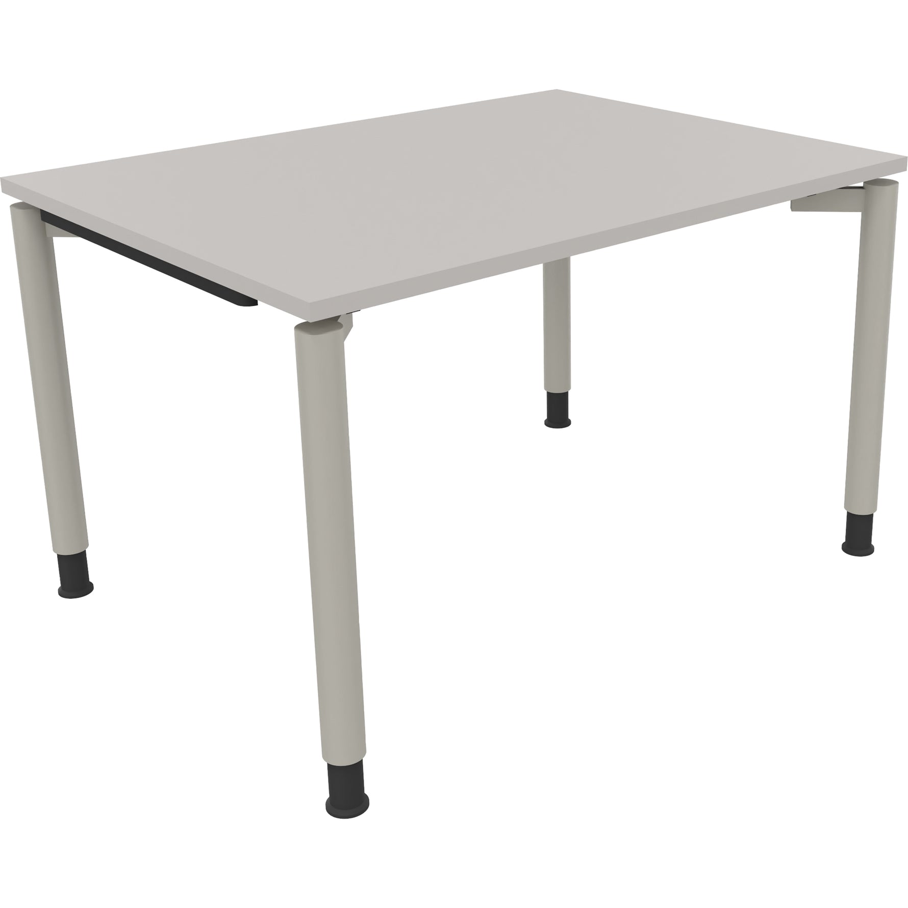 Neutralware Schreibtisch all in one 1.200 x 680-820 x 900 mm (B x H x T) Vierfuß Rundrohr lichtgrau – Produktbild 2