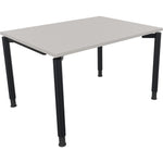 Neutralware Schreibtisch all in one 1.200 x 680-820 x 900 mm (B x H x T) Vierfuß Rundrohr lichtgrau