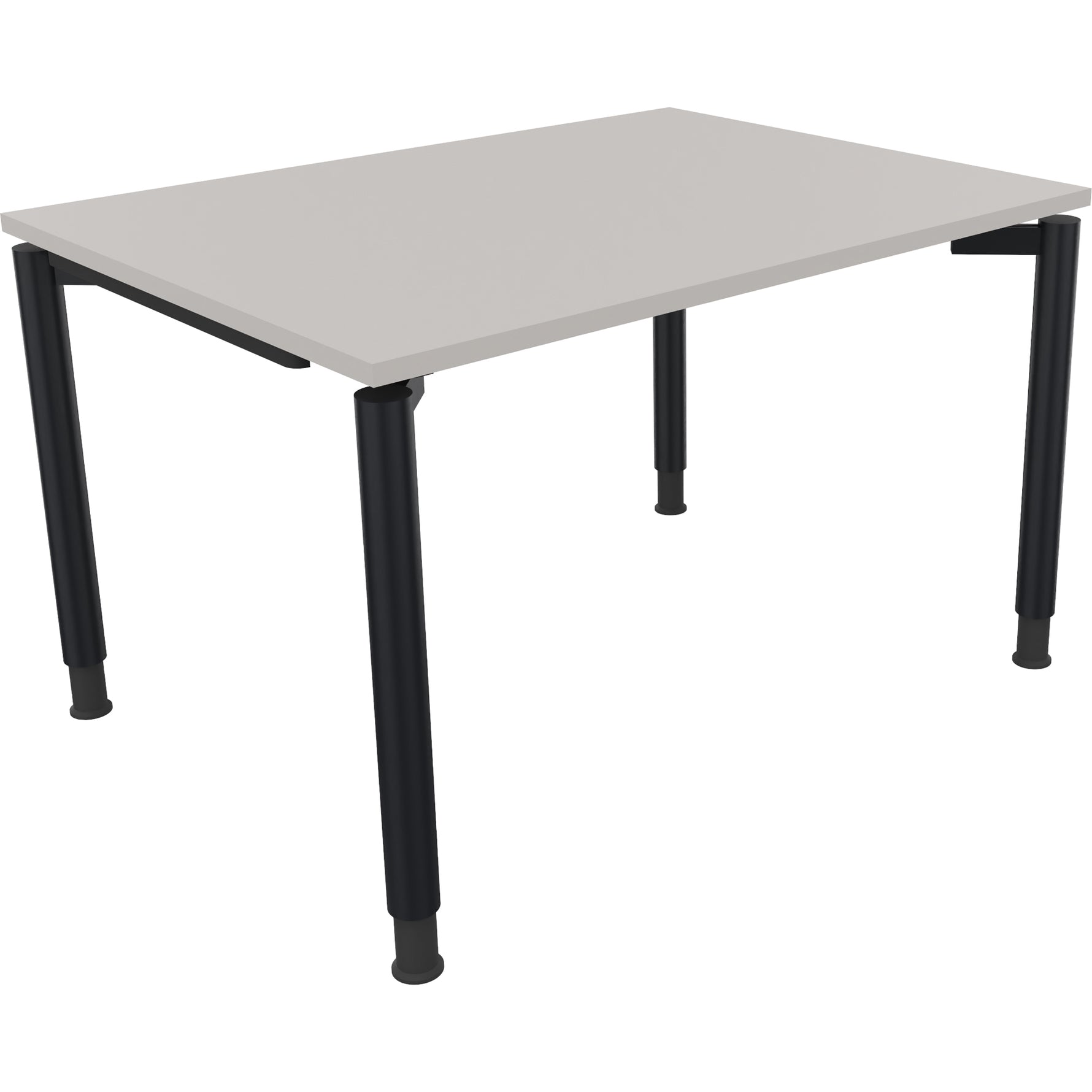Neutralware Schreibtisch all in one 1.200 x 680-820 x 900 mm (B x H x T) Vierfuß Rundrohr lichtgrau