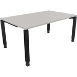 Neutralware Schreibtisch all in one 1.600 x 680-820 x 1.000 mm (B x H x T) Vierfuß Quadratrohr lichtgrau