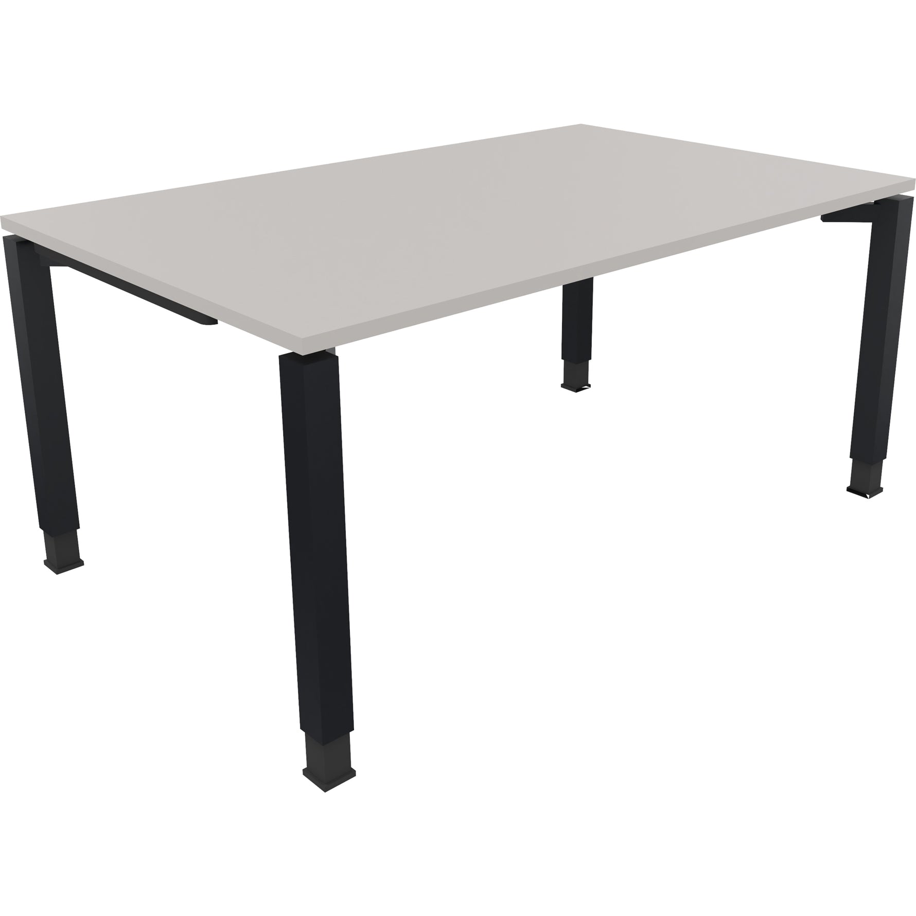 Neutralware Schreibtisch all in one 1.600 x 680-820 x 1.000 mm (B x H x T) Vierfuß Quadratrohr lichtgrau