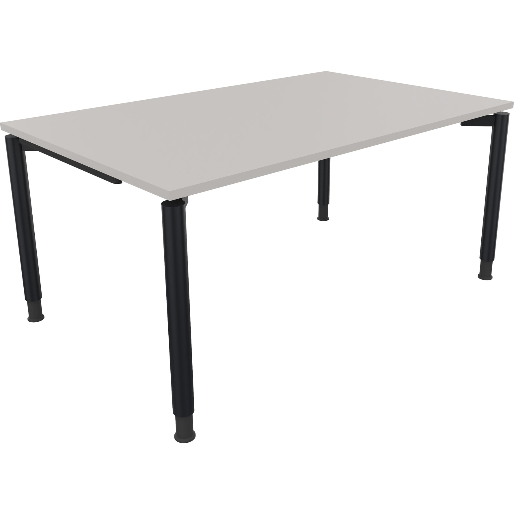 Neutralware Schreibtisch all in one 1.600 x 680-820 x 1.000 mm (B x H x T) Vierfuß Rundrohr lichtgrau