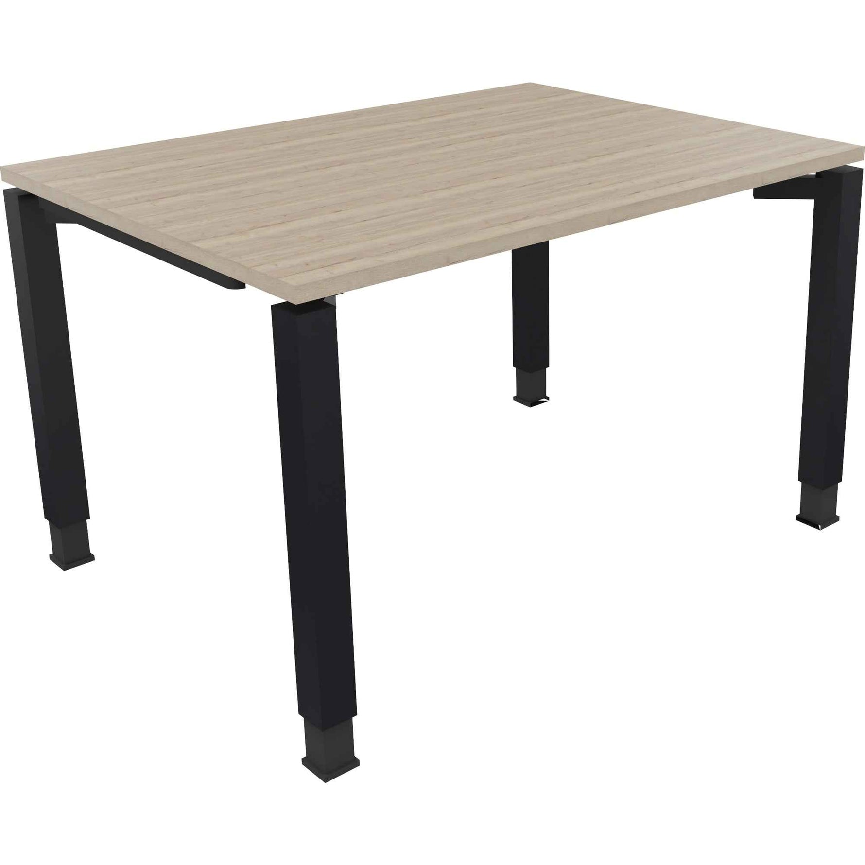 Schreibtisch all in one 1.200 x 680-820 x 900 mm (B x H x T) Vierfuß Quadratrohr eiche natur