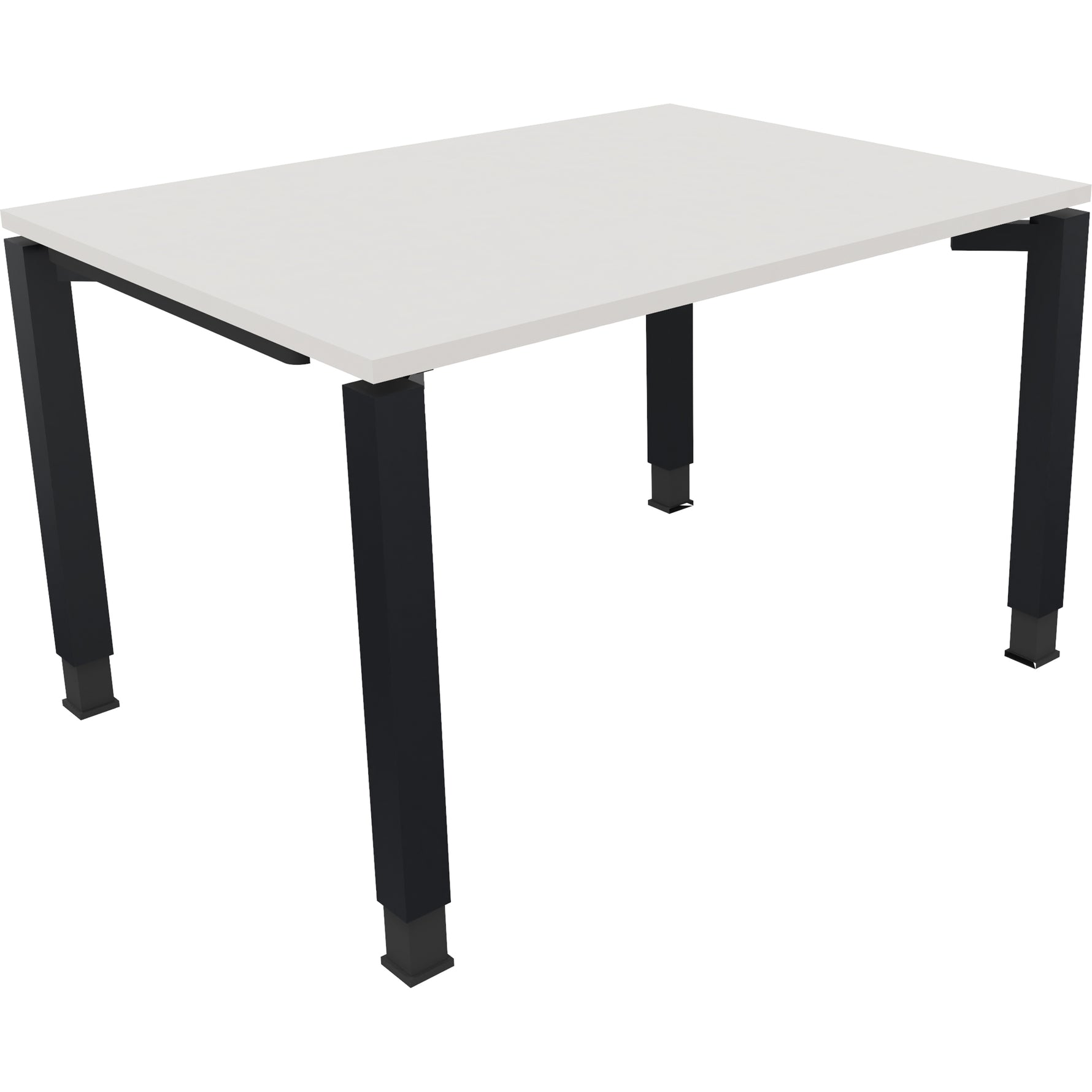 Neutralware Schreibtisch all in one 1.200 x 680-820 x 900 mm (B x H x T) Vierfuß Quadratrohr diamant weiß
