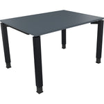Neutralware Schreibtisch all in one 1.200 x 680-820 x 900 mm (B x H x T) Vierfuß Quadratrohr lavagrau