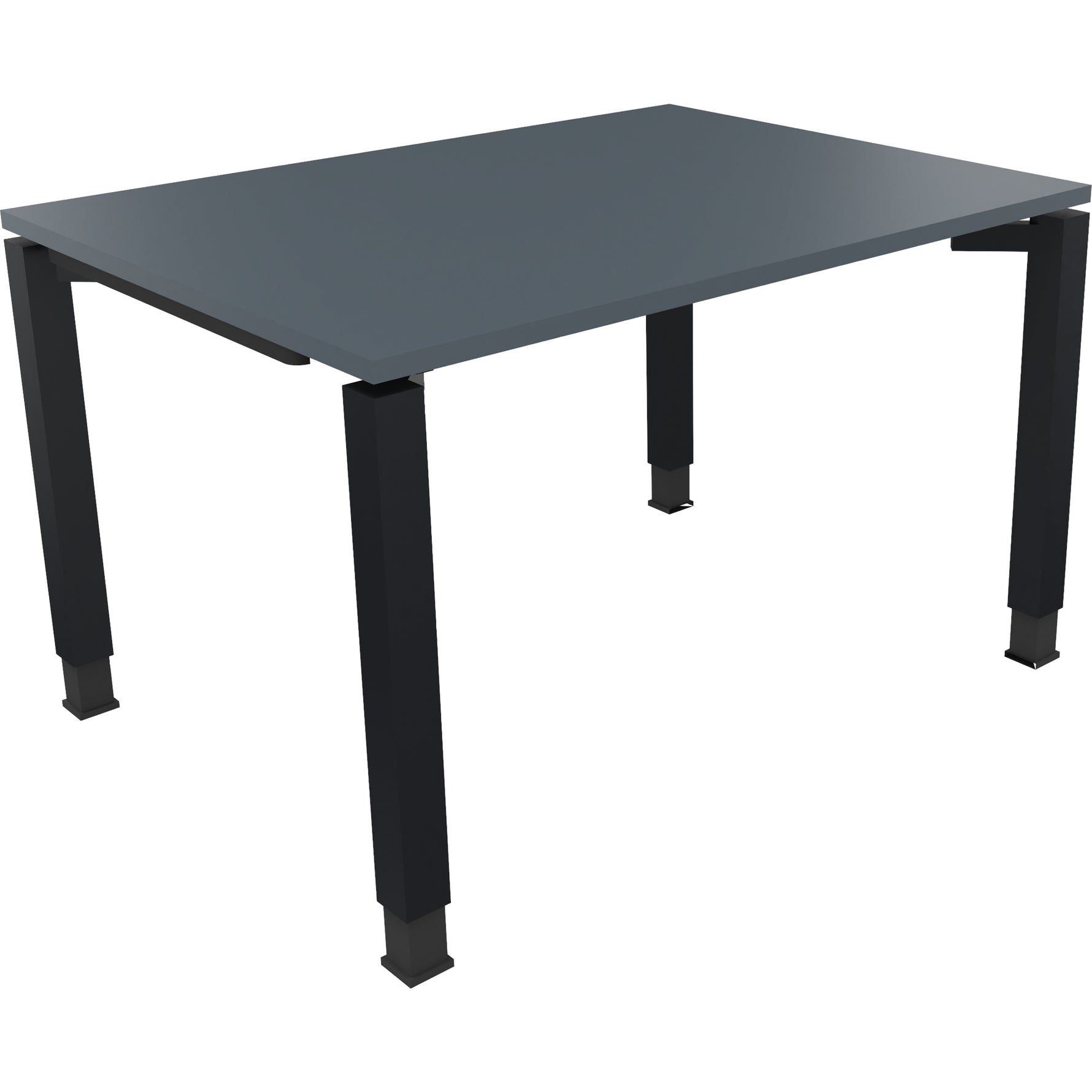 Neutralware Schreibtisch all in one 1.200 x 680-820 x 900 mm (B x H x T) Vierfuß Quadratrohr lavagrau