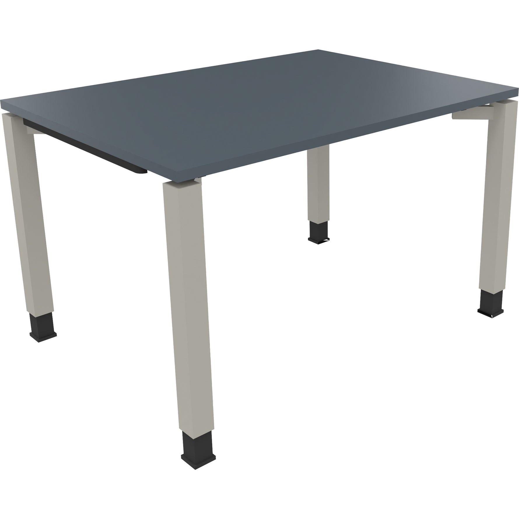 Neutralware Schreibtisch all in one 1.200 x 680-820 x 900 mm (B x H x T) Vierfuß Quadratrohr lavagrau – Produktbild 2