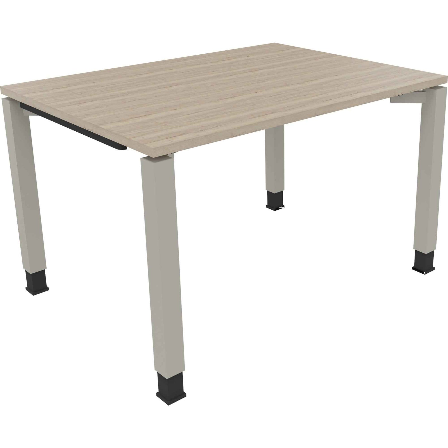 Schreibtisch all in one 1.200 x 680-820 x 900 mm (B x H x T) Vierfuß Quadratrohr eiche natur