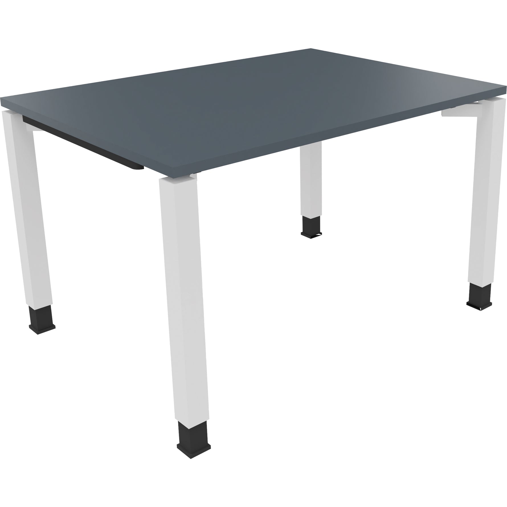 Neutralware Schreibtisch all in one 1.200 x 680-820 x 900 mm (B x H x T) Vierfuß Quadratrohr lavagrau – Produktbild 3