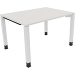 Neutralware Schreibtisch all in one 1.200 x 680-820 x 900 mm (B x H x T) Vierfuß Quadratrohr diamant weiß – Produktbild