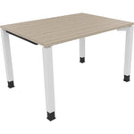 Schreibtisch all in one 1.200 x 680-820 x 900 mm (B x H x T) Vierfuß Quadratrohr eiche natur