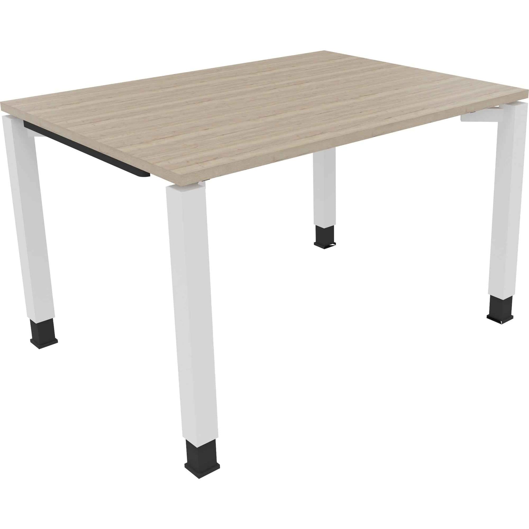 Schreibtisch all in one 1.200 x 680-820 x 900 mm (B x H x T) Vierfuß Quadratrohr eiche natur