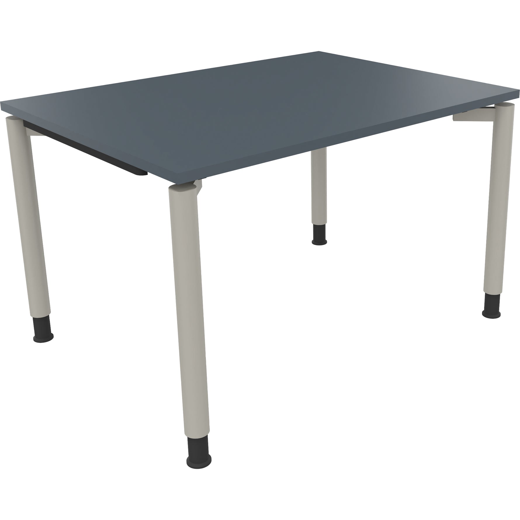 Neutralware Schreibtisch all in one 1.200 x 680-820 x 900 mm (B x H x T) Vierfuß Rundrohr lavagrau – Produktbild 2