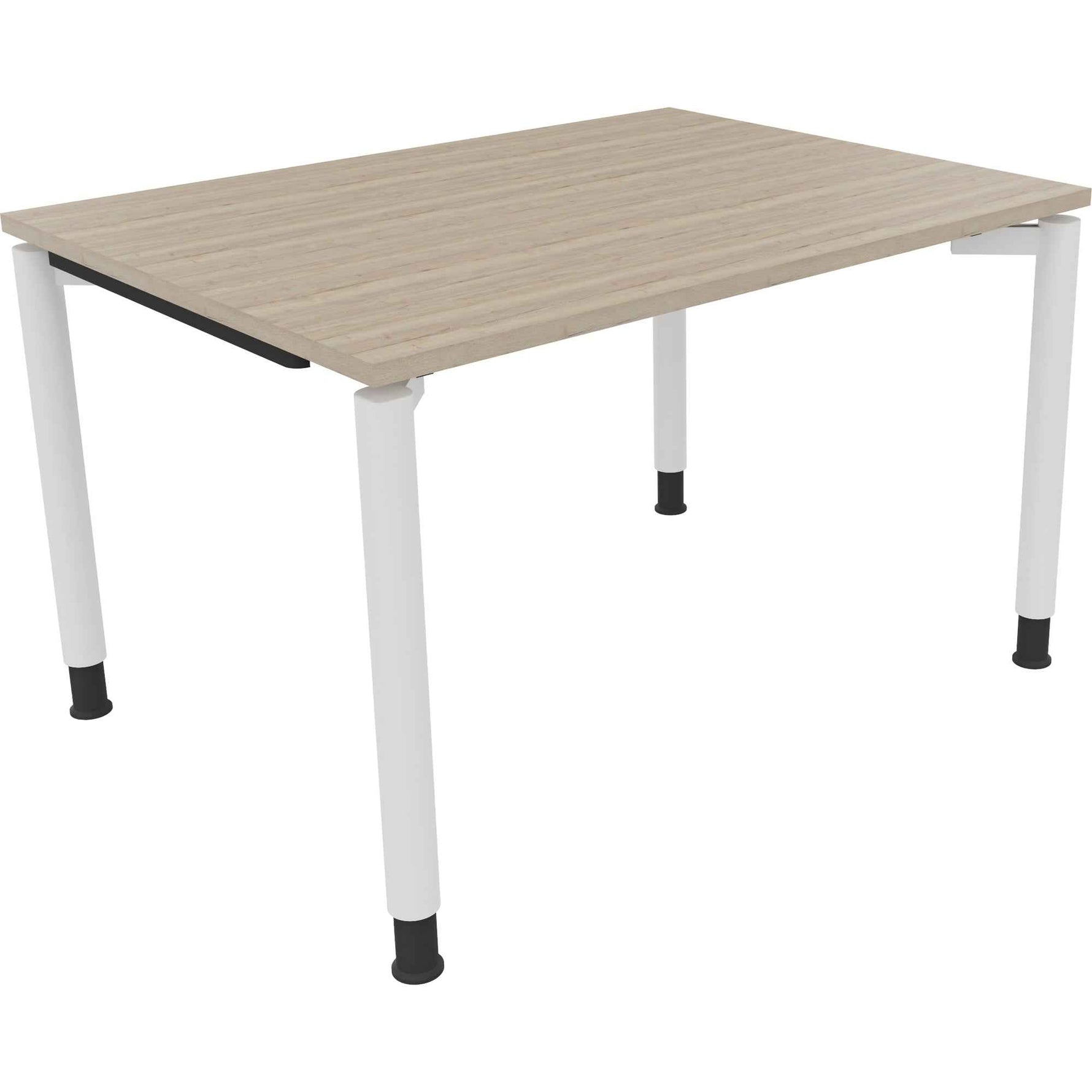 Schreibtisch all in one 1.200 x 680-820 x 900 mm (B x H x T) Vierfuß Rundrohr eiche natur