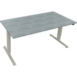 Neutralware Schreibtisch Move 2.0 1.600 x 625-1.285 x 800 mm (B x H x T) beton hell – Produktbild 2