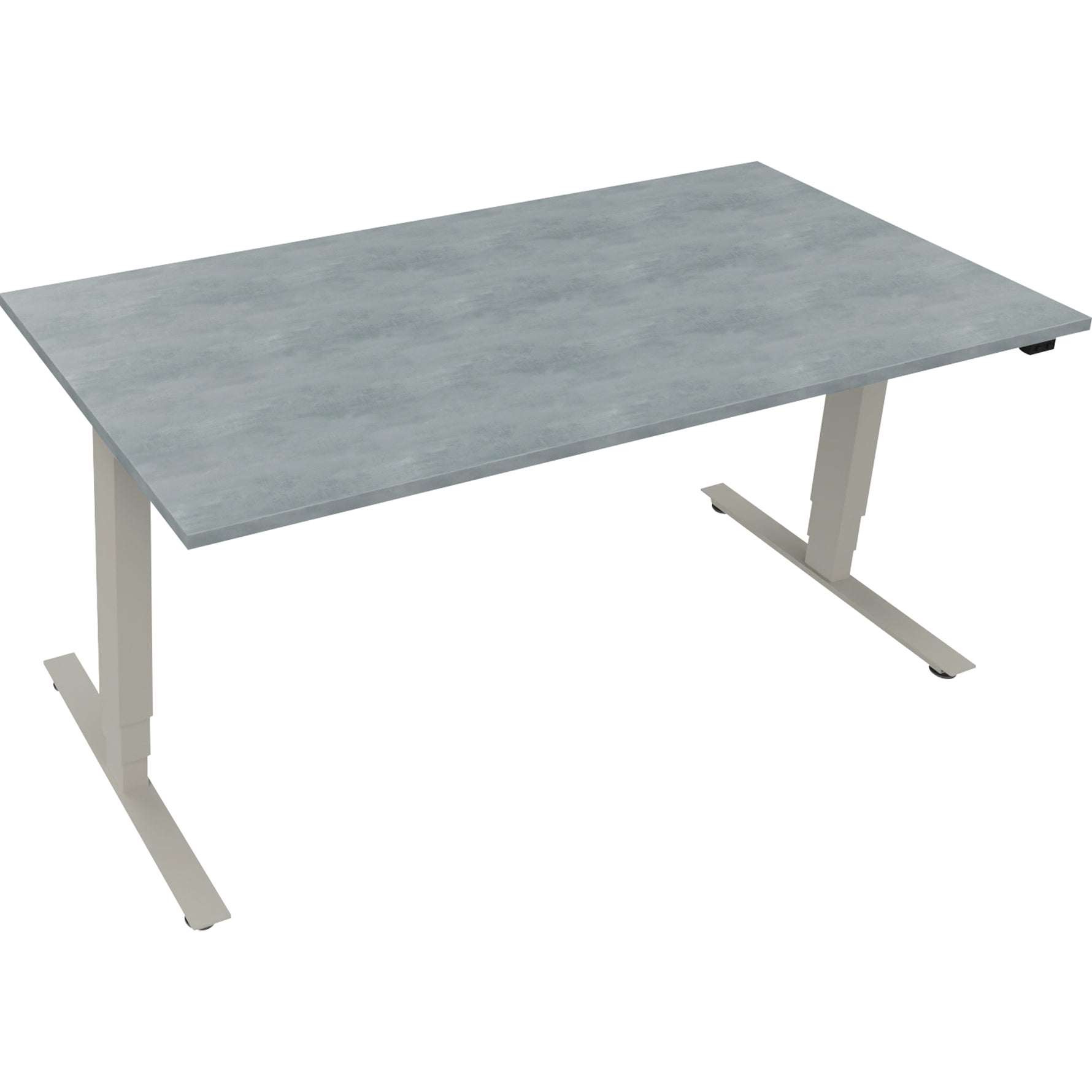 Neutralware Schreibtisch Move 2.0 1.600 x 625-1.285 x 800 mm (B x H x T) beton hell – Produktbild 2
