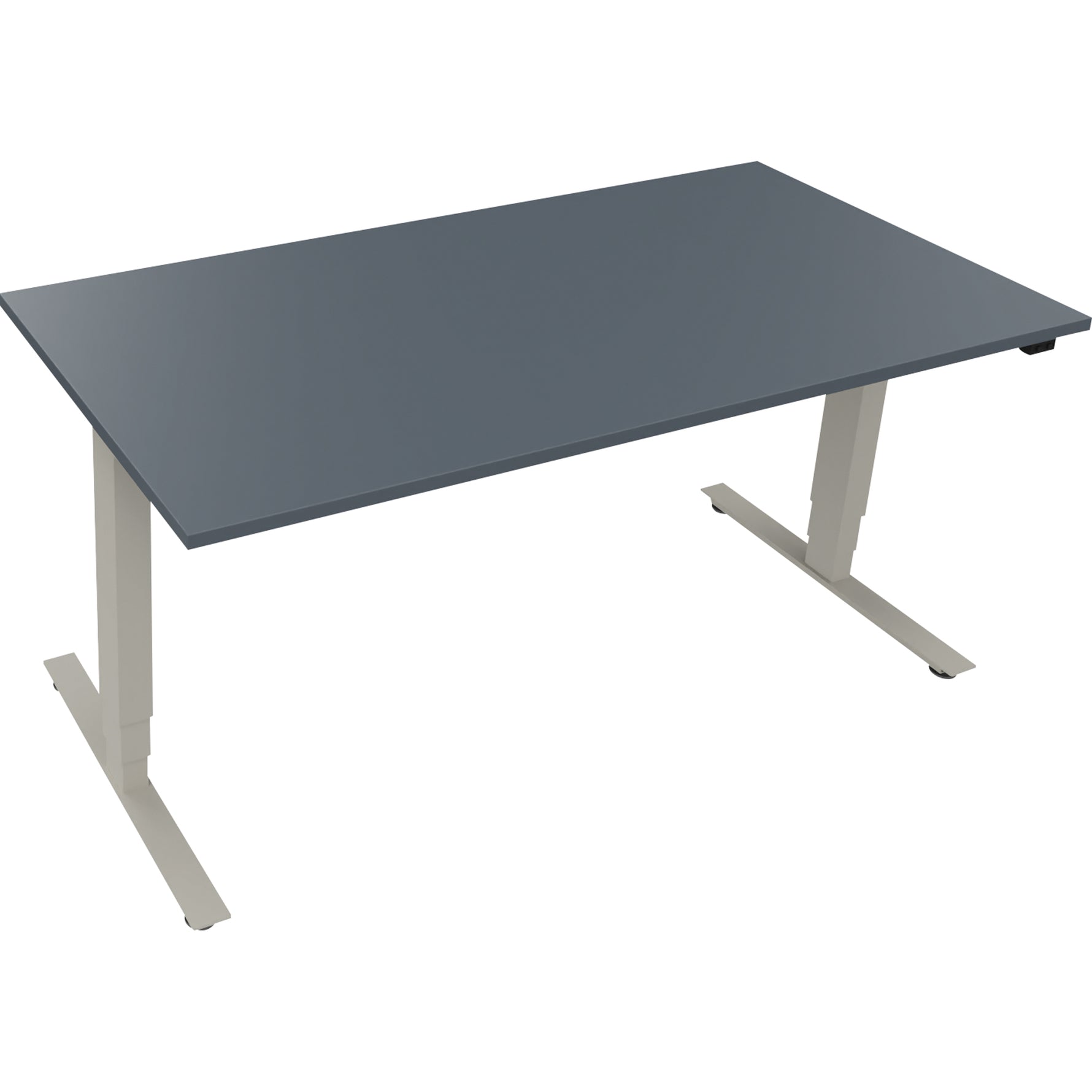 Neutralware Schreibtisch Move 2.0 1.600 x 625-1.285 x 800 mm (B x H x T) lavagrau – Produktbild 2