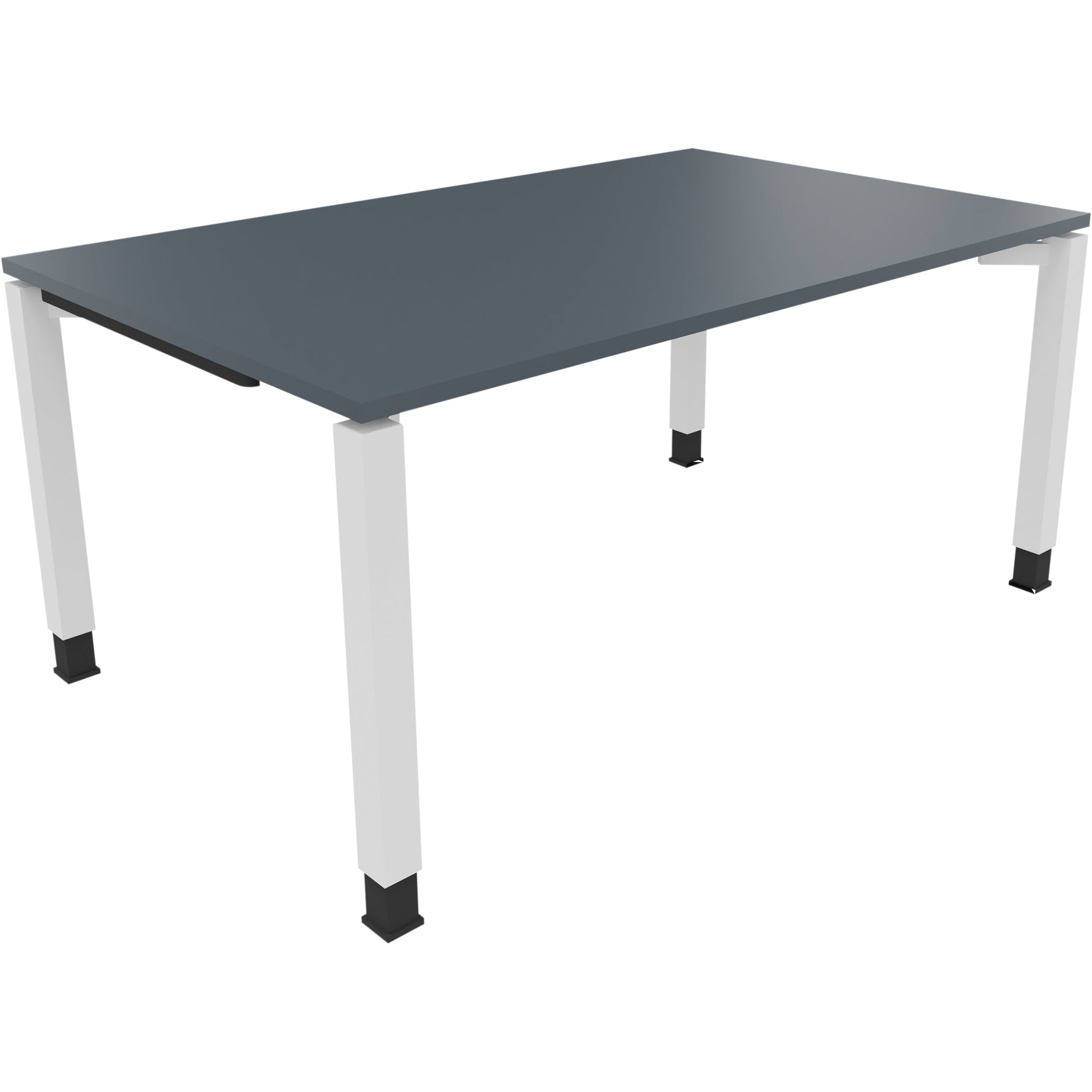 Neutralware Schreibtisch all in one 1.600 x 680-820 x 1.000 mm (B x H x T) Vierfuß Quadratrohr lavagrau – Produktbild 3
