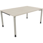 Neutralware Schreibtisch all in one 1.600 x 680-820 x 1.000 mm (B x H x T) Vierfuß Quadratrohr eiche natur – Produktbild