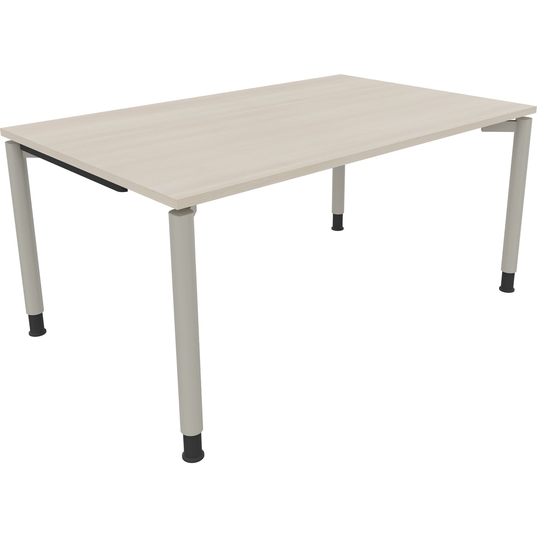 Neutralware Schreibtisch all in one 1.600 x 680-820 x 1.000 mm (B x H x T) Vierfuß Quadratrohr eiche natur – Produktbild