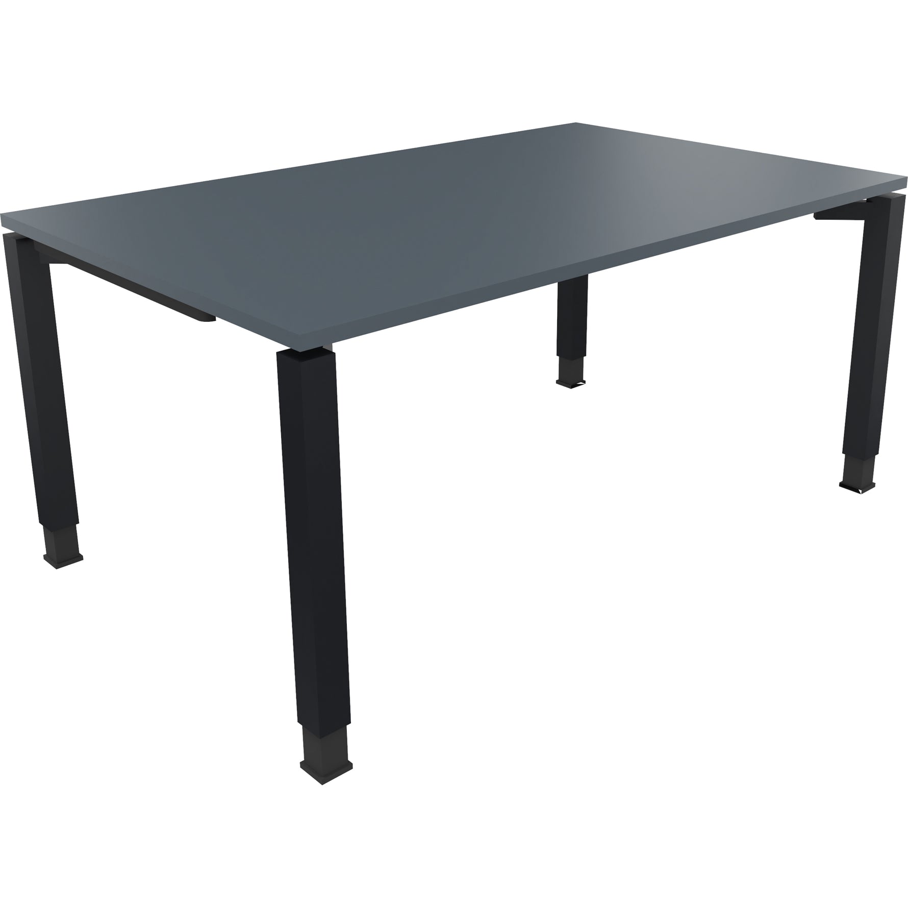 Neutralware Schreibtisch all in one 1.600 x 680-820 x 1.000 mm (B x H x T) Vierfuß Quadratrohr lavagrau