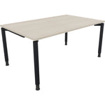 Neutralware Schreibtisch all in one 1.600 x 680-820 x 1.000 mm (B x H x T) Vierfuß Rundrohr akazie hell