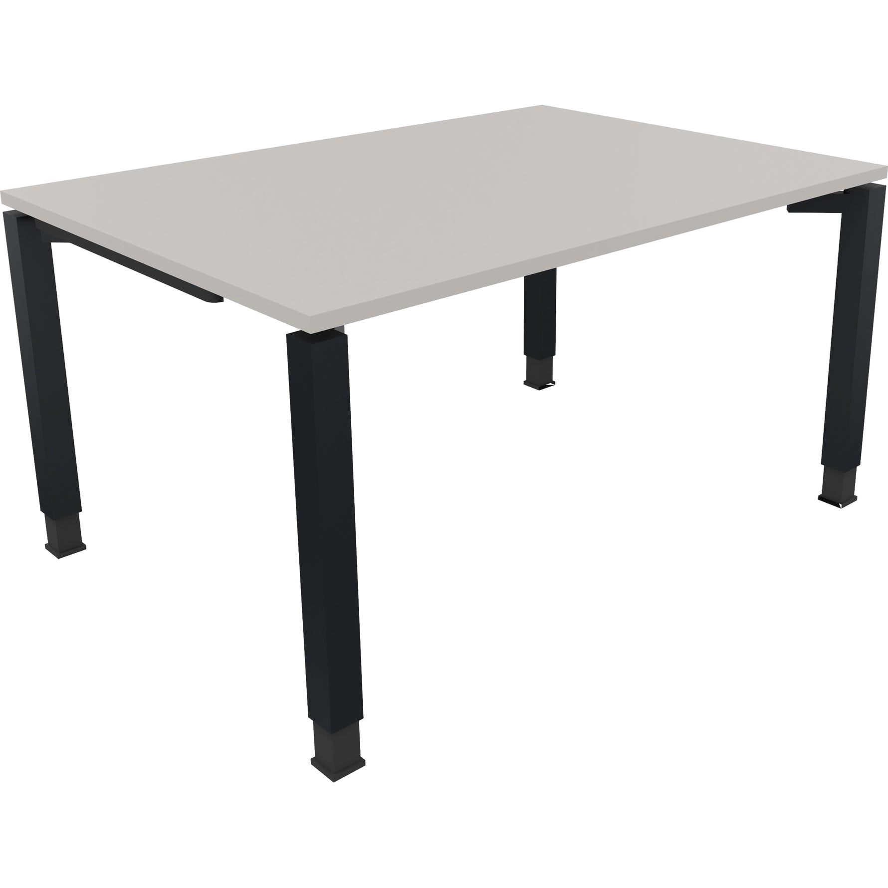Neutralware Schreibtisch all in one 1.400 x 680-820 x 1.000 mm (B x H x T) Vierfuß Quadratrohr lichtgrau