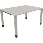 Neutralware Schreibtisch all in one 1.400 x 680-820 x 1.000 mm (B x H x T) Vierfuß Quadratrohr lichtgrau – Produktbild 2