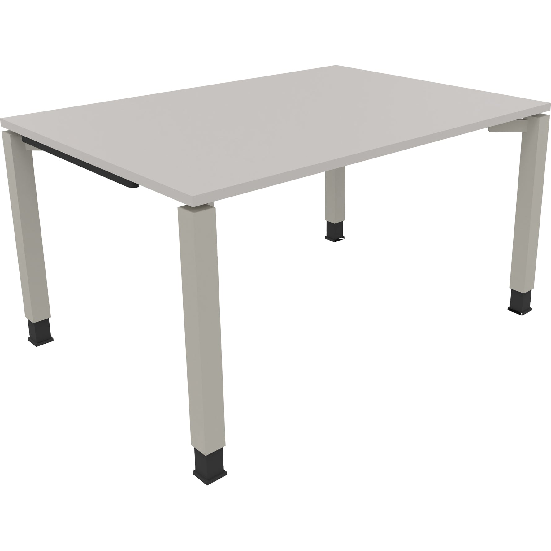 Neutralware Schreibtisch all in one 1.400 x 680-820 x 1.000 mm (B x H x T) Vierfuß Quadratrohr lichtgrau – Produktbild 2