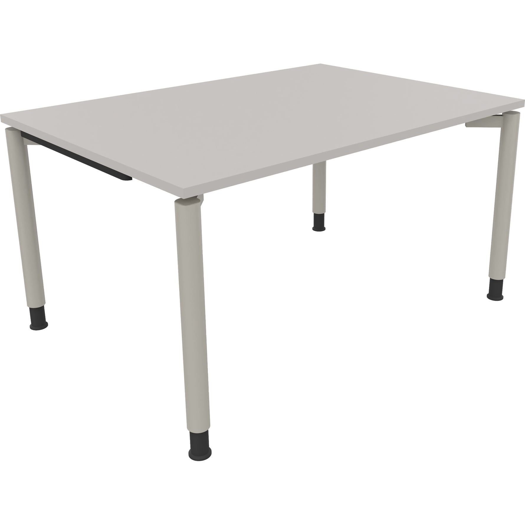 Neutralware Schreibtisch all in one 1.400 x 680-820 x 1.000 mm (B x H x T) Vierfuß Rundrohr lichtgrau – Produktbild 2