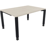 Neutralware Schreibtisch all in one 1.400 x 680-820 x 1.000 mm (B x H x T) Vierfuß Quadratrohr akazie hell