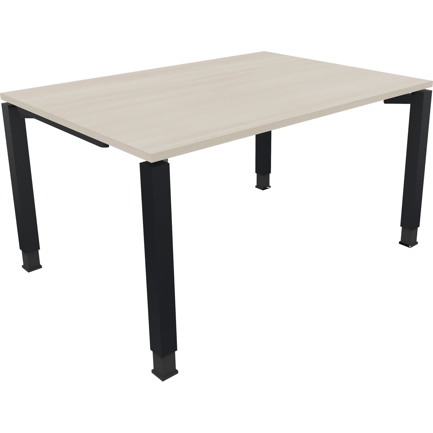 Neutralware Schreibtisch all in one 1.400 x 680-820 x 1.000 mm (B x H x T) Vierfuß Quadratrohr akazie hell