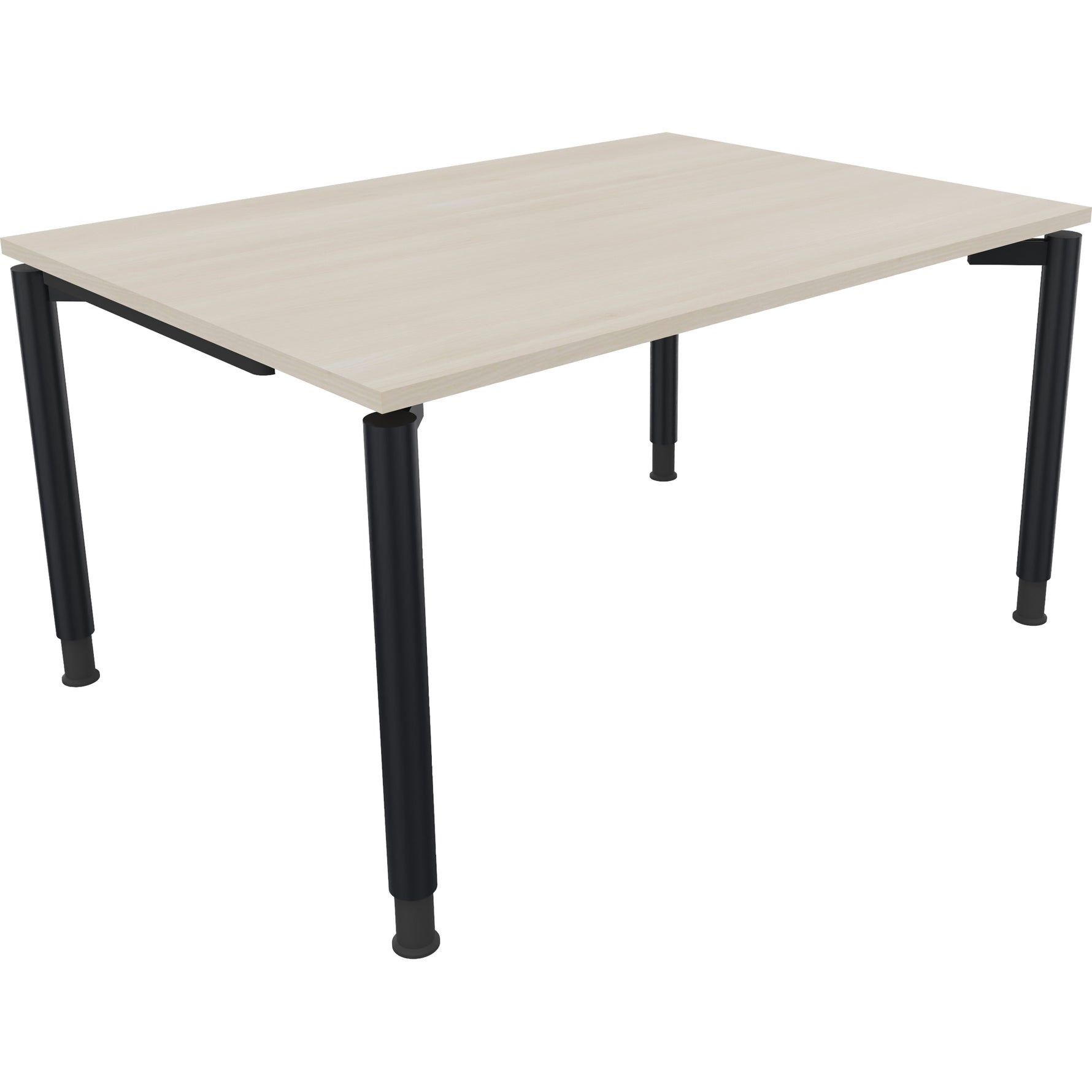 Neutralware Schreibtisch all in one 1.400 x 680-820 x 1.000 mm (B x H x T) Vierfuß Rundrohr akazie hell