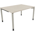 Neutralware Schreibtisch all in one 1.400 x 680-820 x 1.000 mm (B x H x T) Vierfuß Rundrohr akazie hell – Produktbild 2