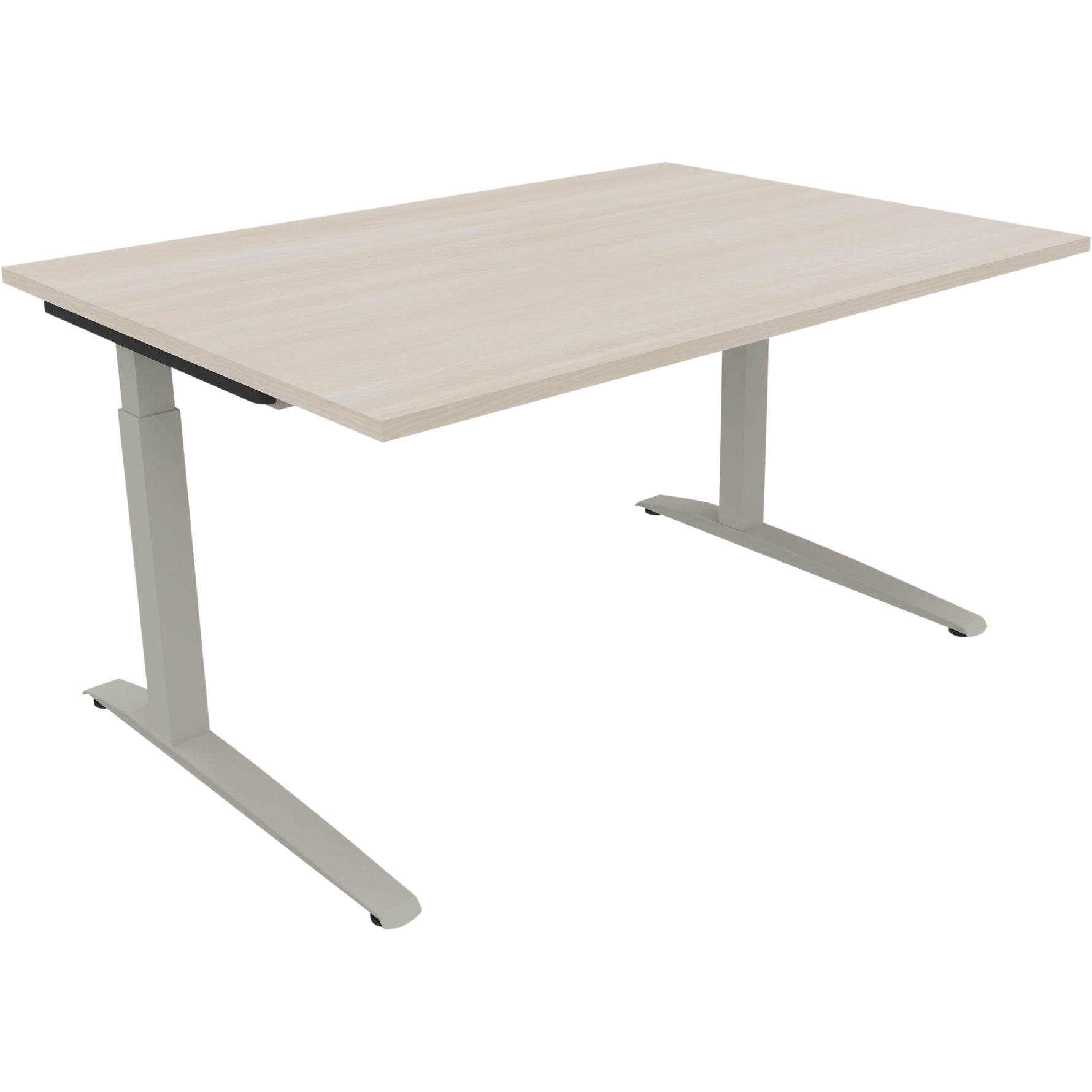 Neutralware Schreibtisch all in one 1.400 x 650-850 x 1.000 mm (B x H x T) Flachkufe Quadratrohr akazie hell –