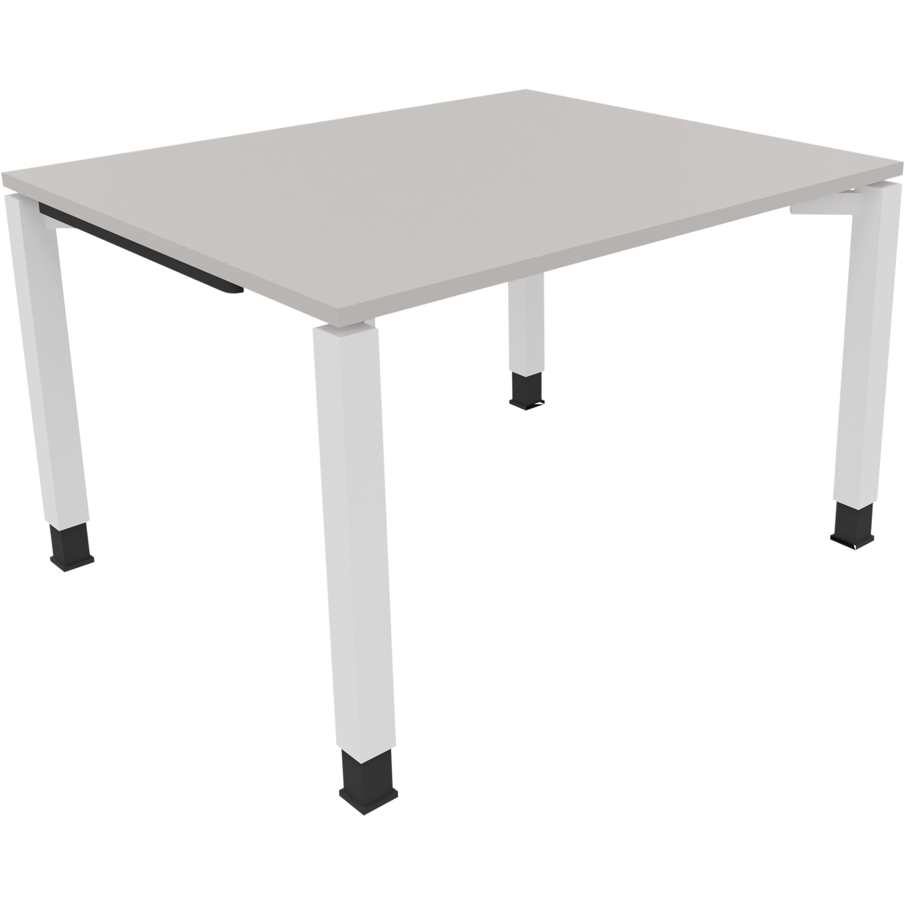 Neutralware Schreibtisch all in one 1.200 x 680-820 x 1.000 mm (B x H x T) Vierfuß Quadratrohr lichtgrau – Produktbild 3
