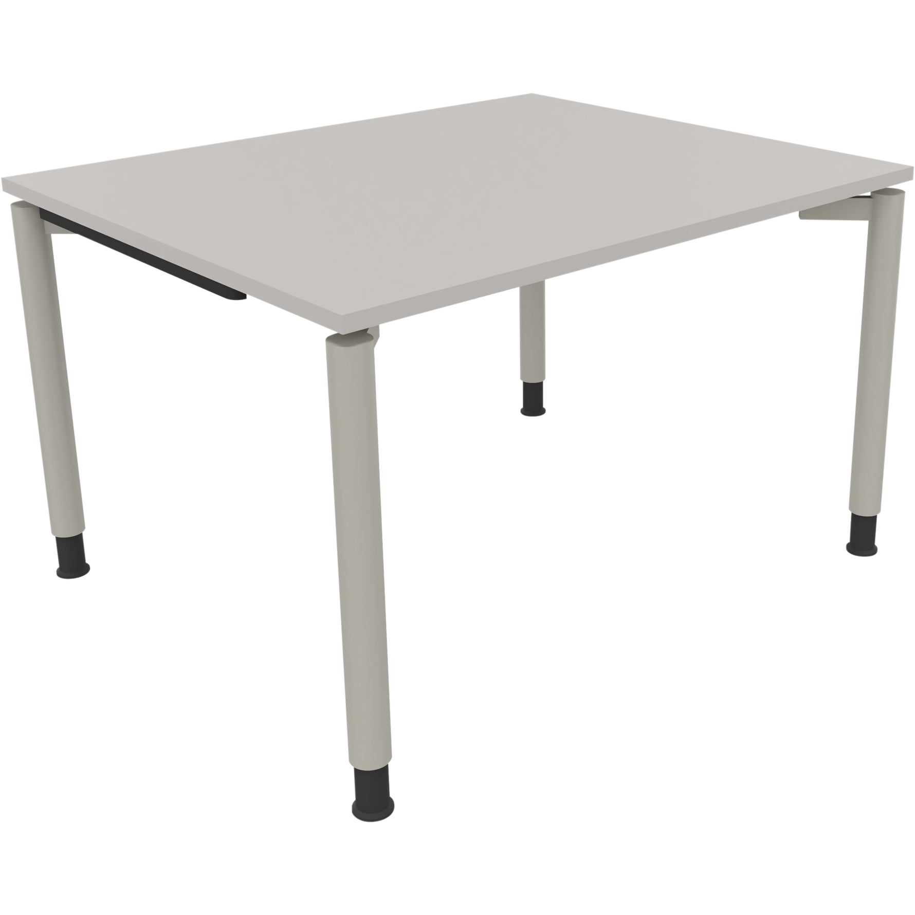 Neutralware Schreibtisch all in one 1.200 x 680-820 x 1.000 mm (B x H x T) Vierfuß Rundrohr lichtgrau – Produktbild 2
