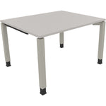 Neutralware Schreibtisch all in one 1.200 x 680-820 x 1.000 mm (B x H x T) Vierfuß Quadratrohr lichtgrau – Produktbild 2