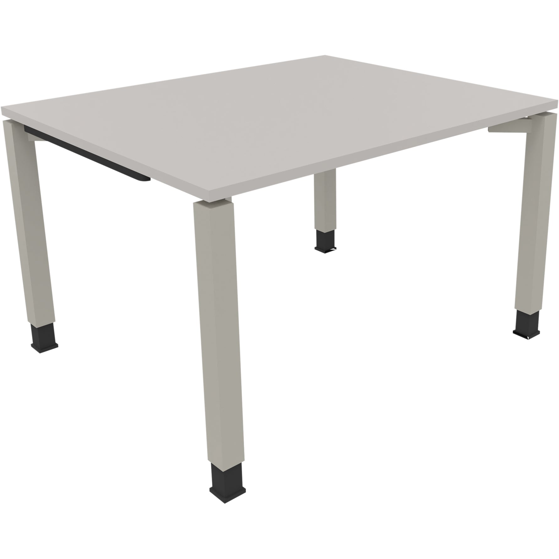 Neutralware Schreibtisch all in one 1.200 x 680-820 x 1.000 mm (B x H x T) Vierfuß Quadratrohr lichtgrau – Produktbild 2