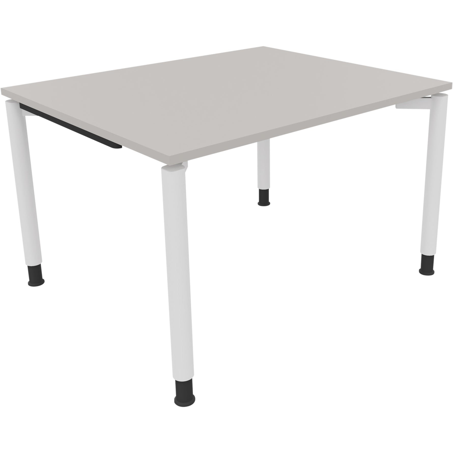 Neutralware Schreibtisch all in one 1.200 x 680-820 x 1.000 mm (B x H x T) Vierfuß Rundrohr lichtgrau – Produktbild 3