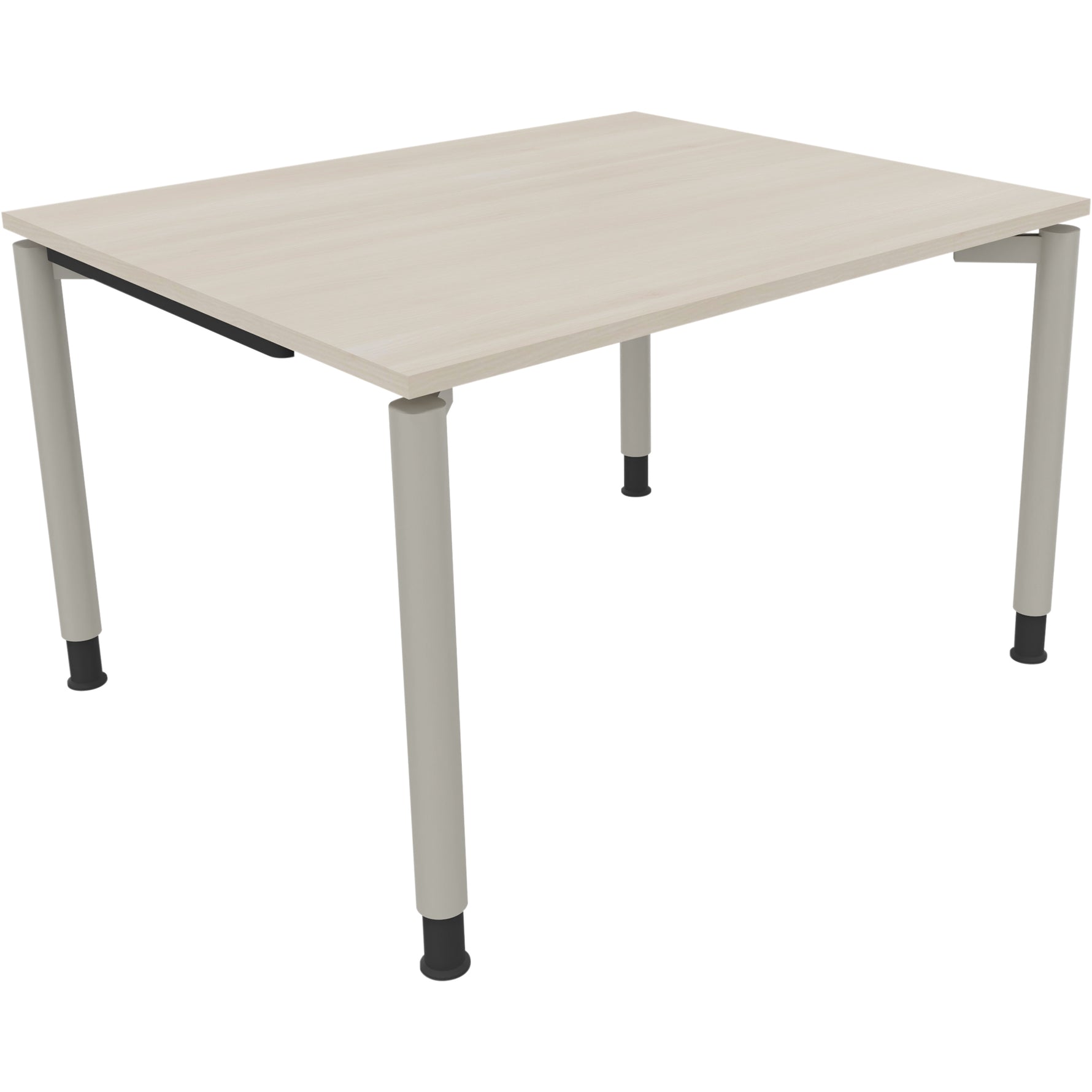 Neutralware Schreibtisch all in one 1.200 x 680-820 x 1.000 mm (B x H x T) Vierfuß Rundrohr akazie hell – Produktbild 2