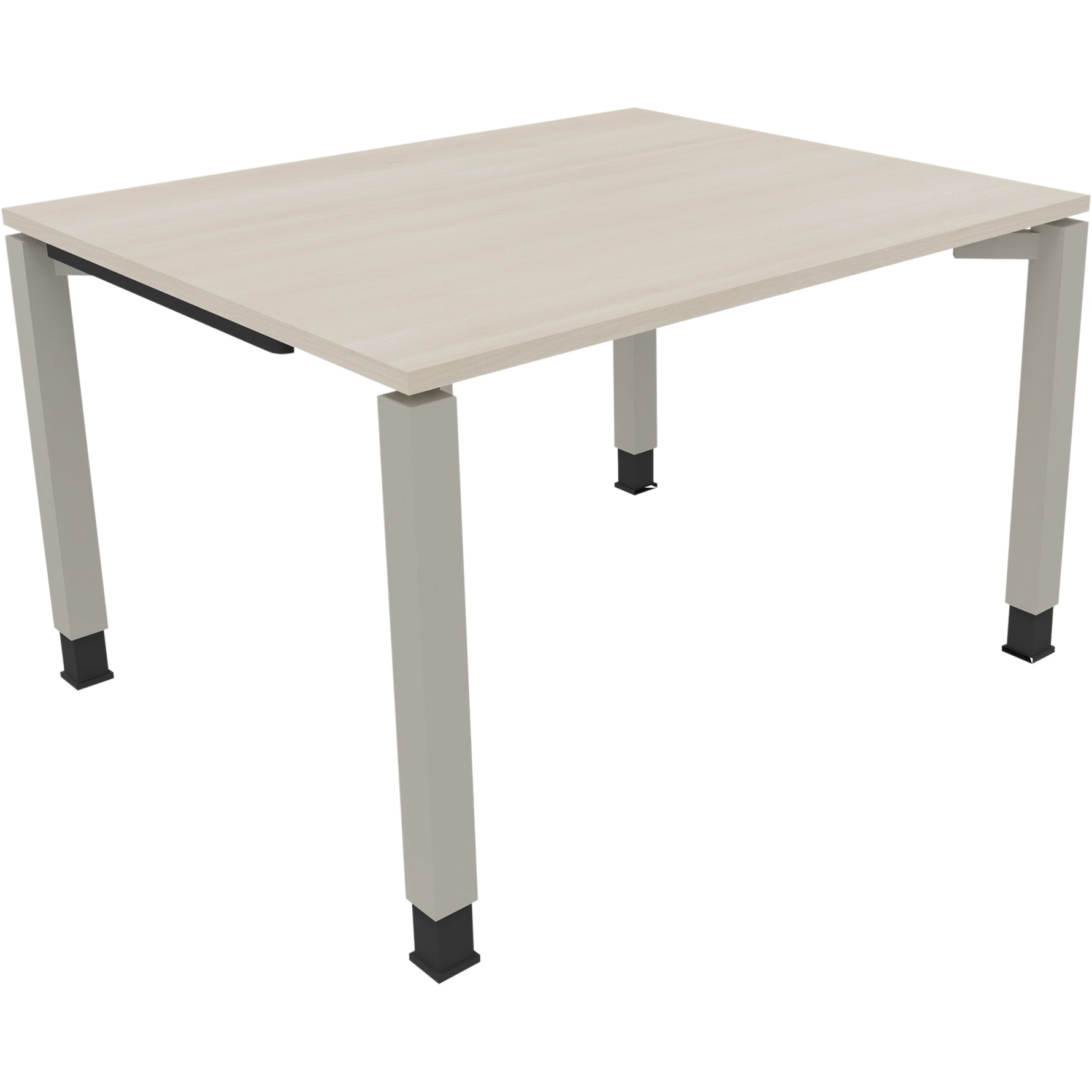 Neutralware Schreibtisch all in one 1.200 x 680-820 x 1.000 mm (B x H x T) Vierfuß Quadratrohr akazie hell – Produktbild