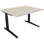 Neutralware Schreibtisch all in one 1.200 x 650-850 x 1.000 mm (B x H x T) Flachkufe Quadratrohr akazie hell