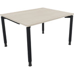 Neutralware Schreibtisch all in one 1.200 x 680-820 x 1.000 mm (B x H x T) Vierfuß Rundrohr akazie hell