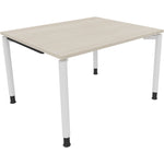 Neutralware Schreibtisch all in one 1.200 x 680-820 x 1.000 mm (B x H x T) Vierfuß Rundrohr akazie hell – Produktbild 3